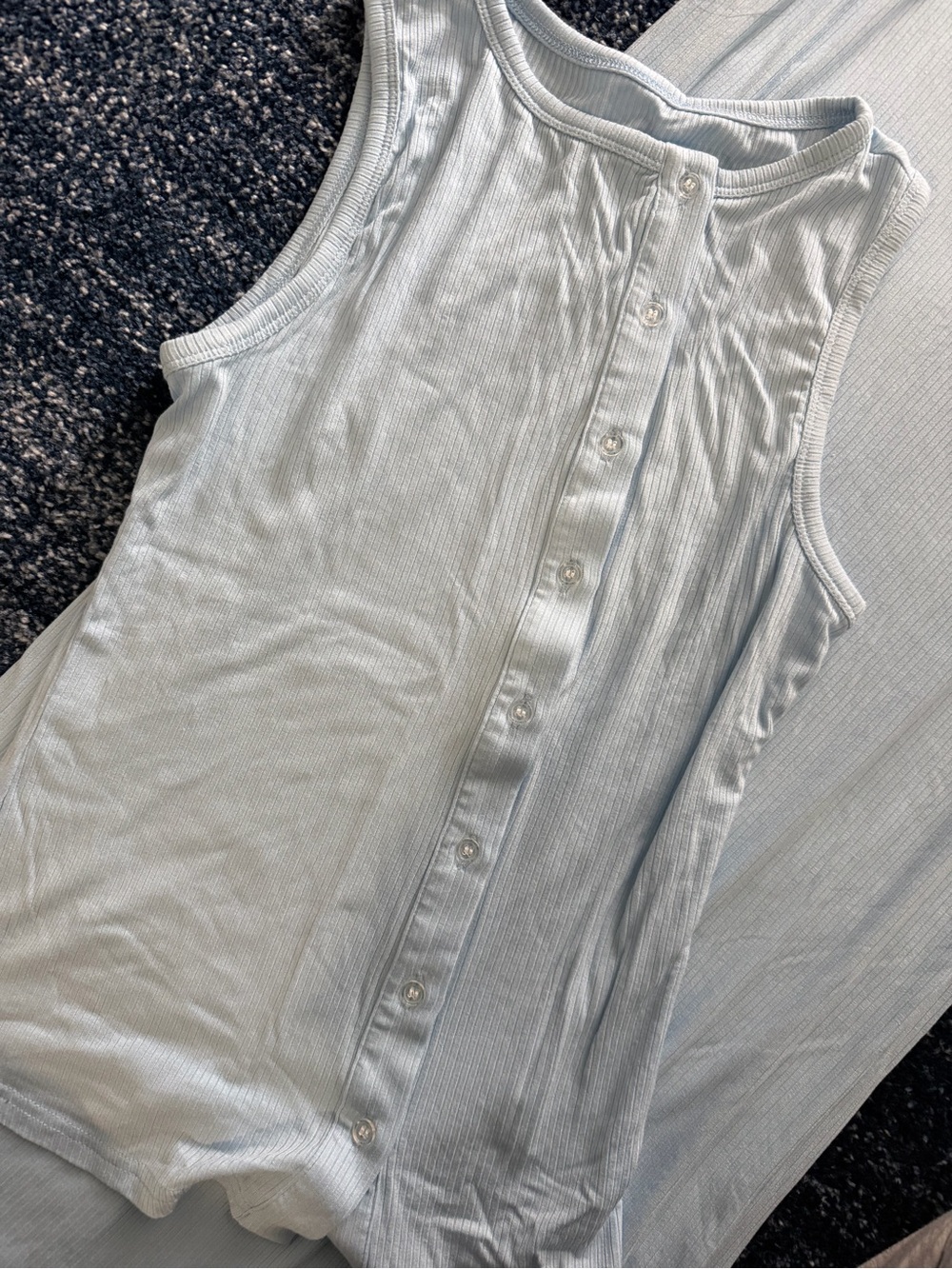 Light Blue Sleeveless Maxi Skirt and Tank Set - Picture 2 of 4